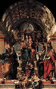 Bartolomeo Montagna Madonna and Child Enthroned with Saints oil painting artist